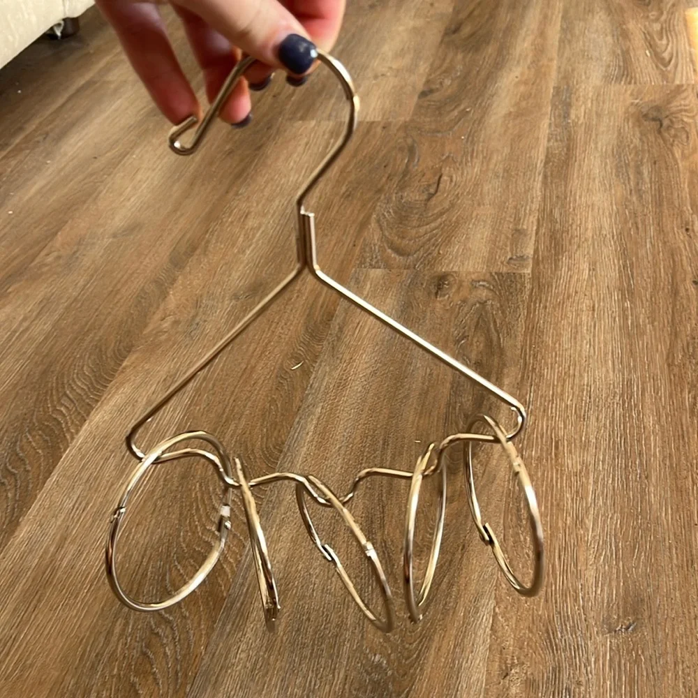Belt or Scarf Silver Hanger With 5 Rings
